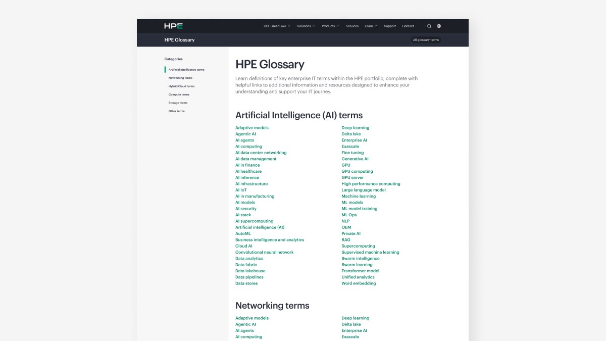 HPE Labs podcast web page screenshot