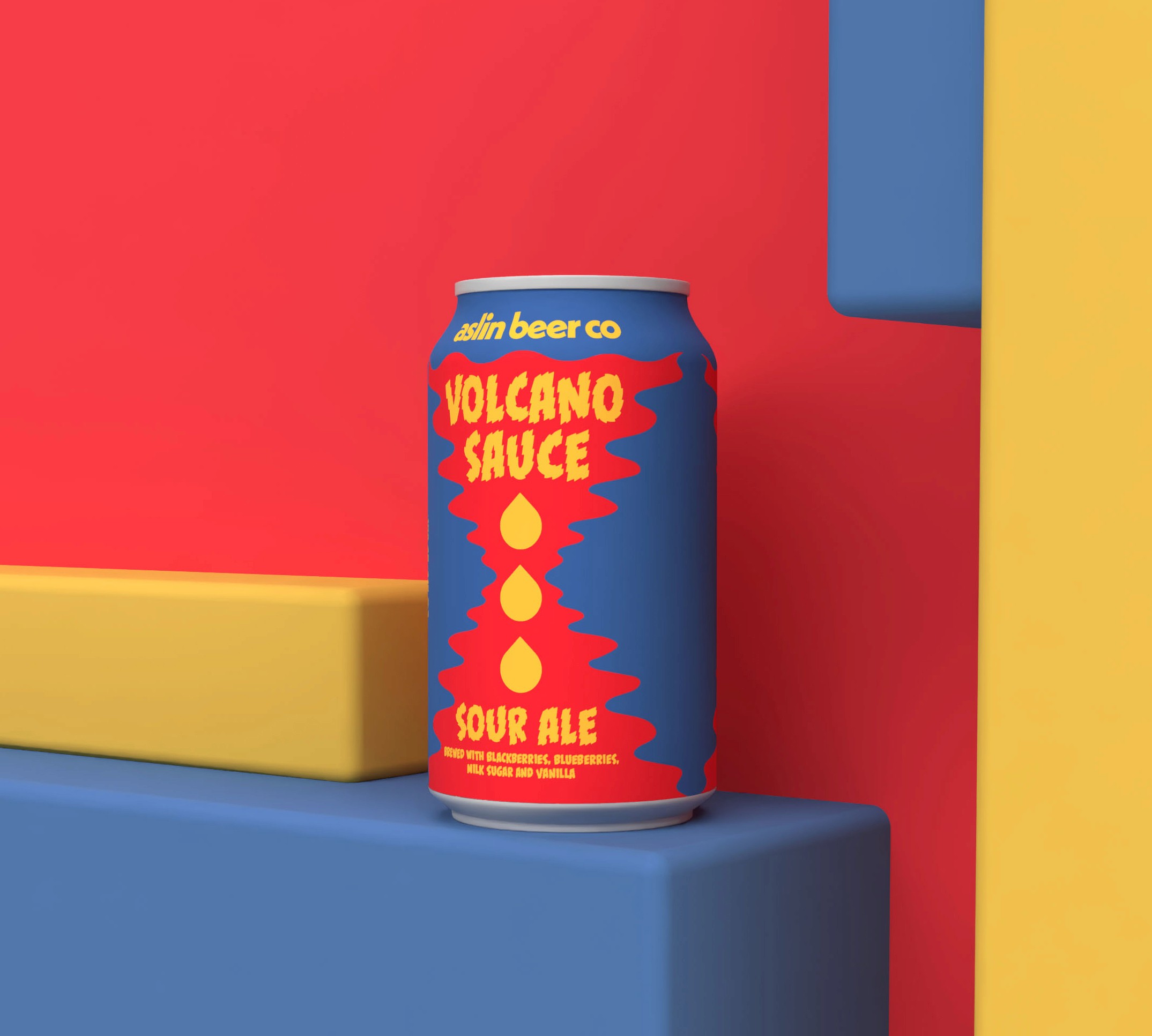 Aslin Volcano Sauce Can in Colorful Room