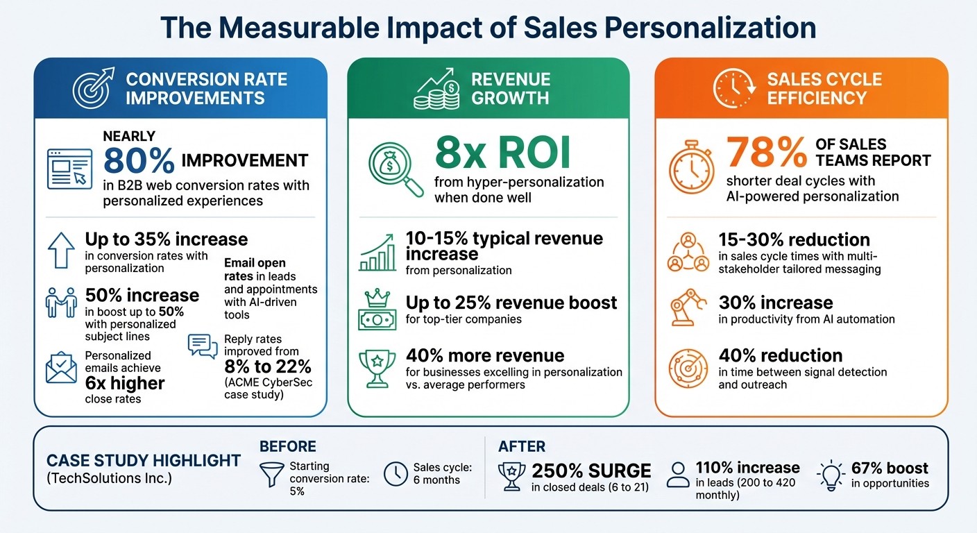 Impact of Sales Personalization: Key Statistics on Conversion Rates, Revenue Growth, and Sales Cycle Reduction