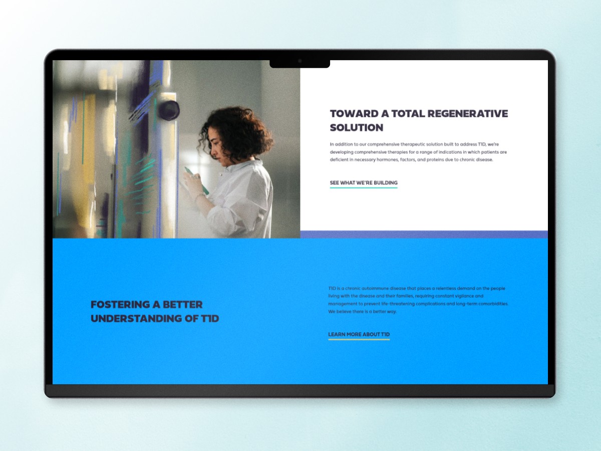 Financial services website presenting fintech solutions and investment consulting expertise