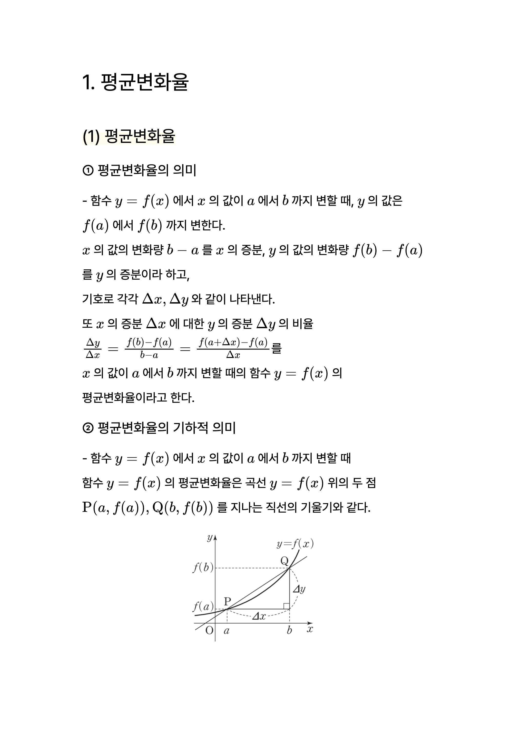 미분의 정의, 미분의 개념
