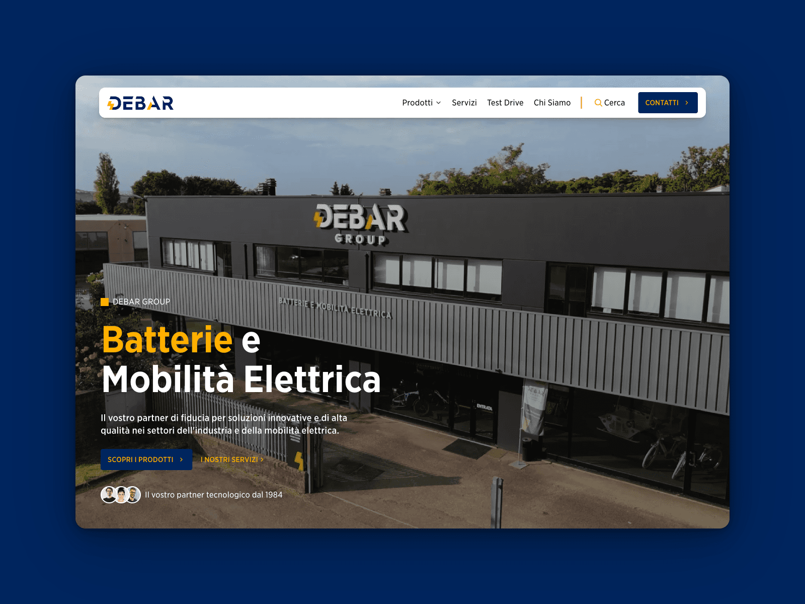 Sito web per Debar group, betterie e mobilità elettrica a Cattolica