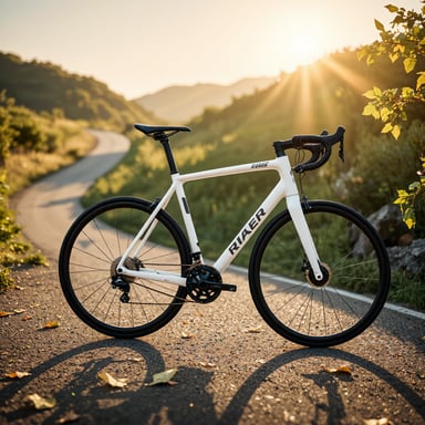 product photography of a road bicycle designed for speed and performance