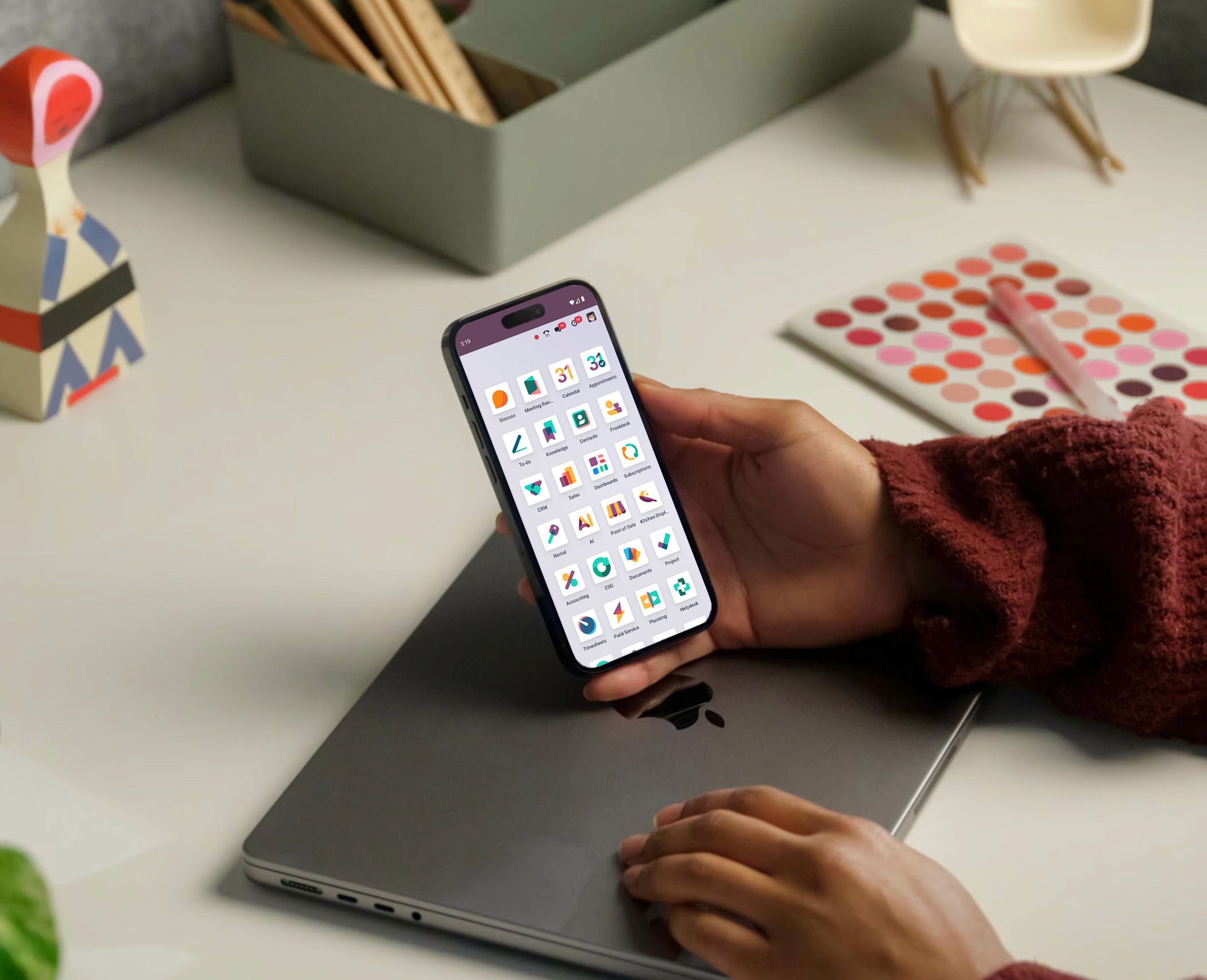 A mockup of Freelio's mobile app