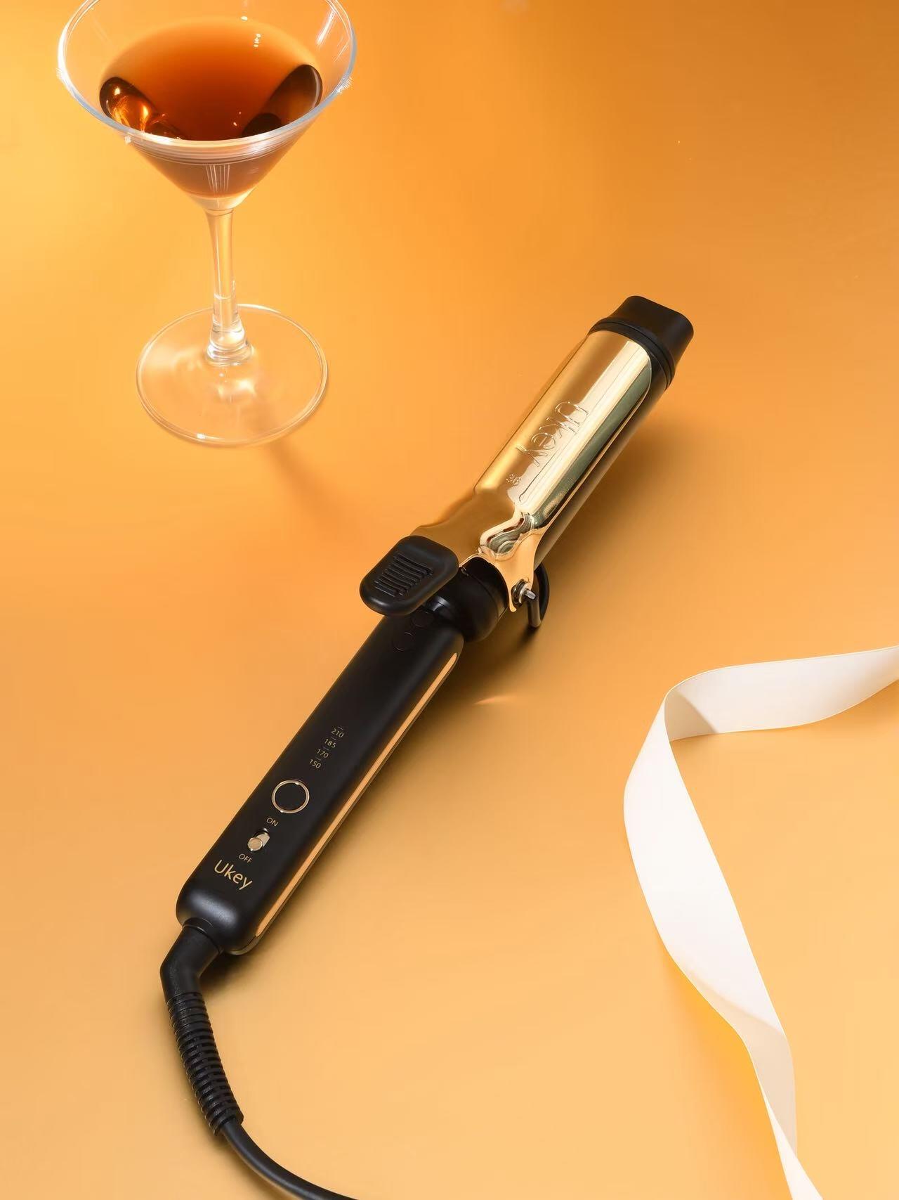 Hair curler product layout photography by Lefty Studio