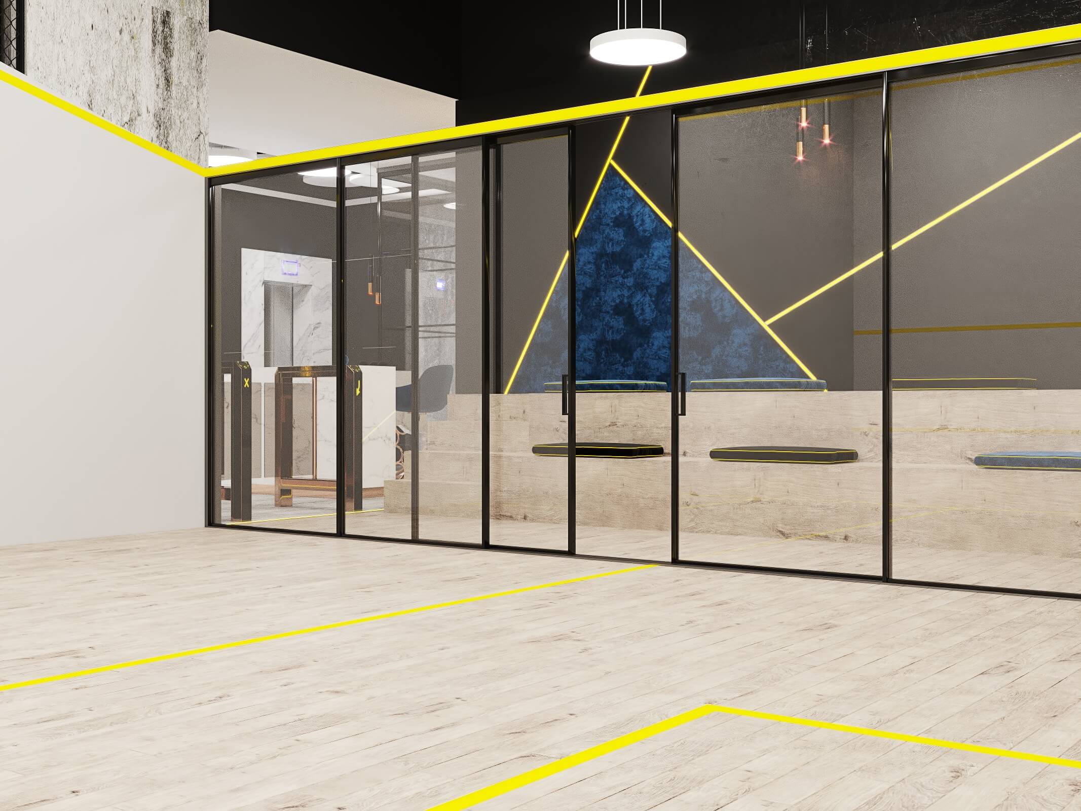 Manhattan Squash Center interior design, Manhattan, NY – view 2