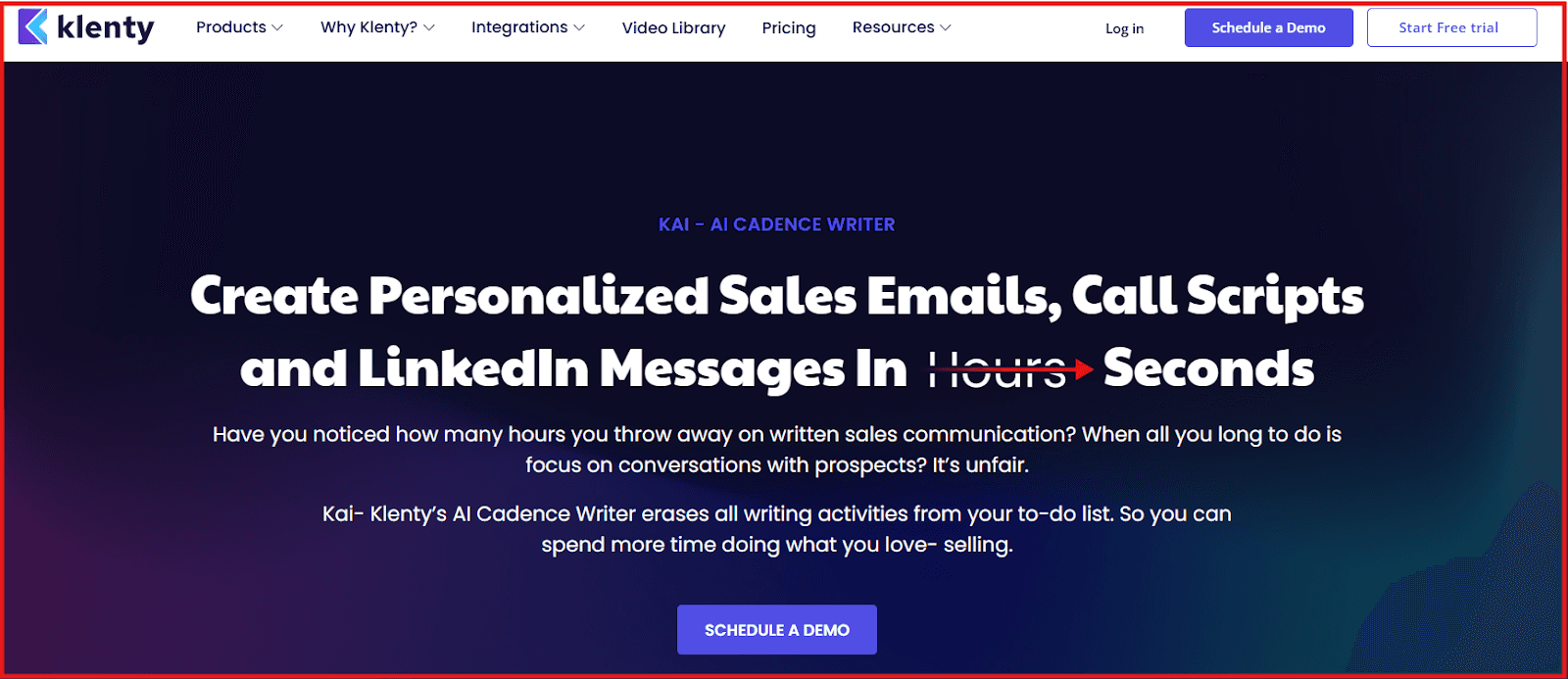 Klenty AI writer feature
