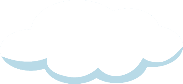 Simple white fluffy cloud illustration