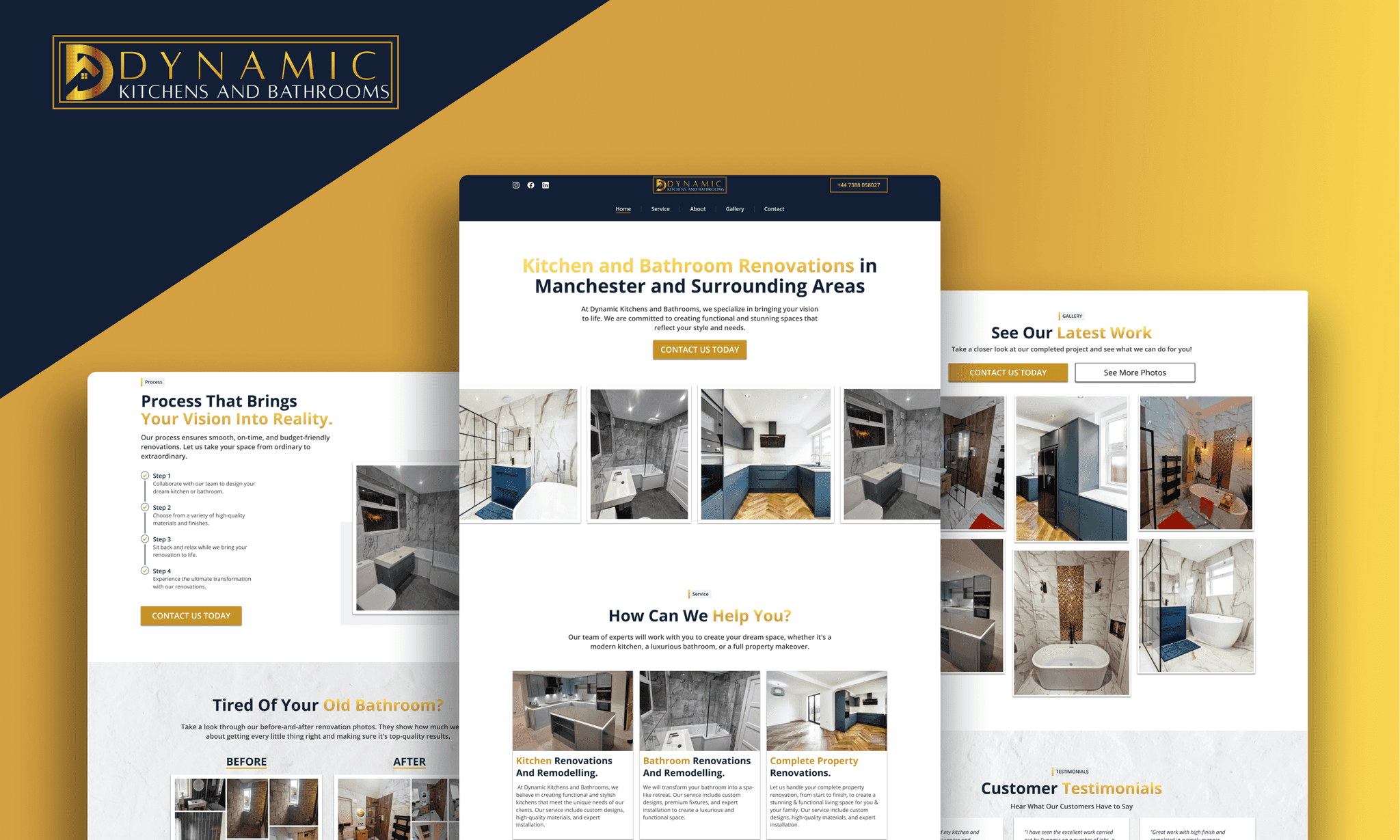 A thumbnail of Dynamic Kitchens and Bathrooms's vibrant and user-friendly website design.