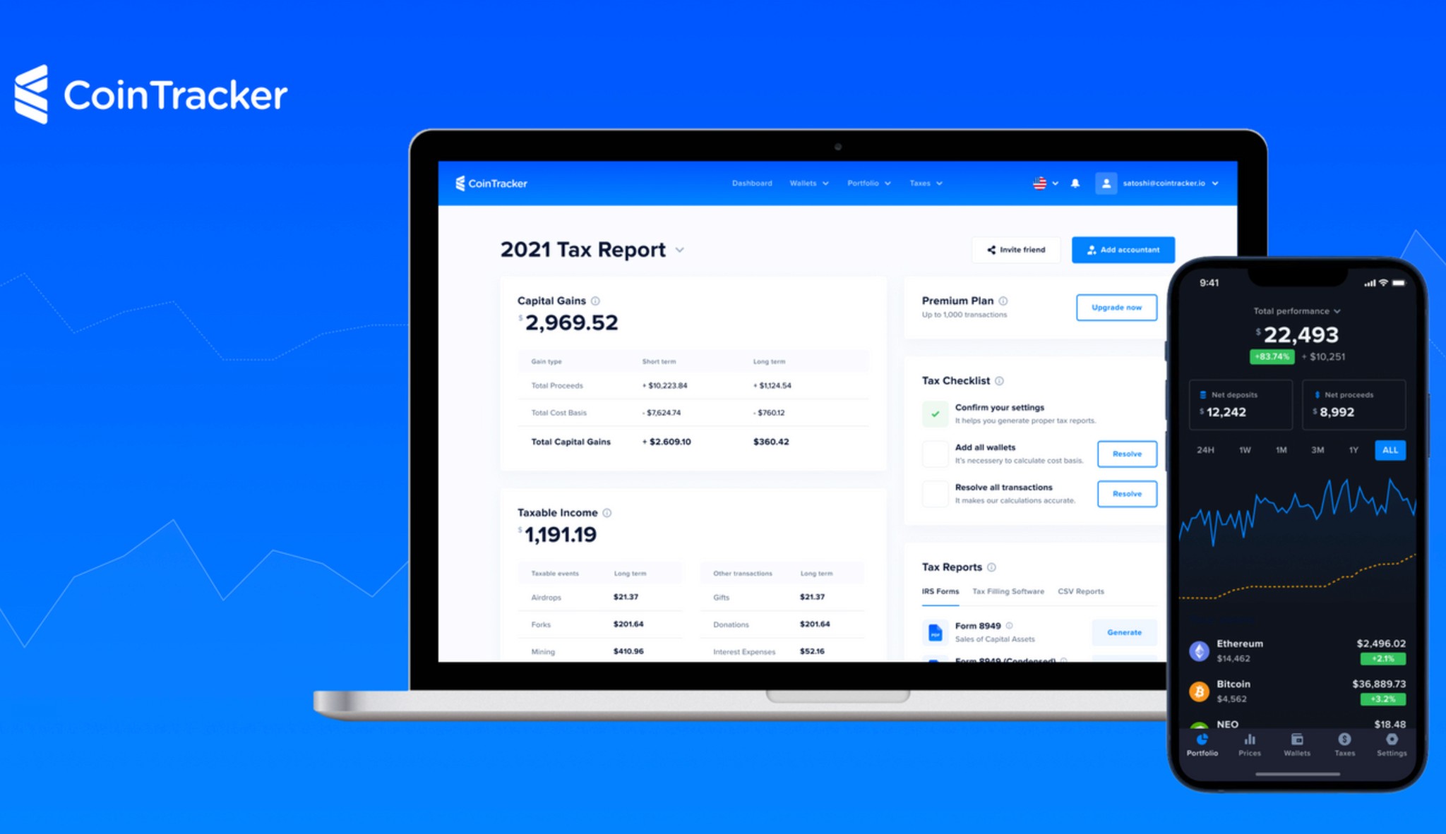 CoinTracker Dashboard
