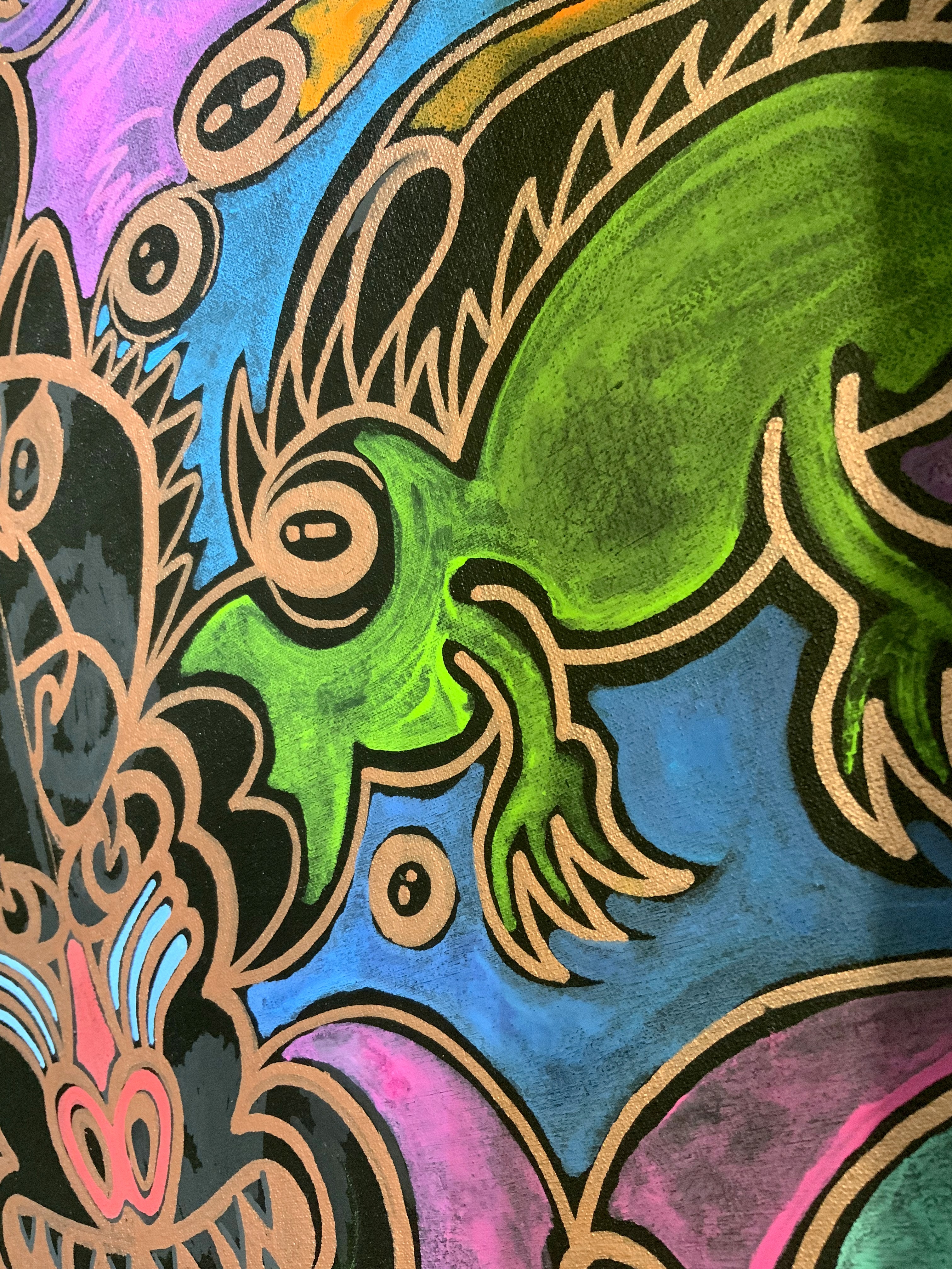 Totem wrath in progress. Dragon detail