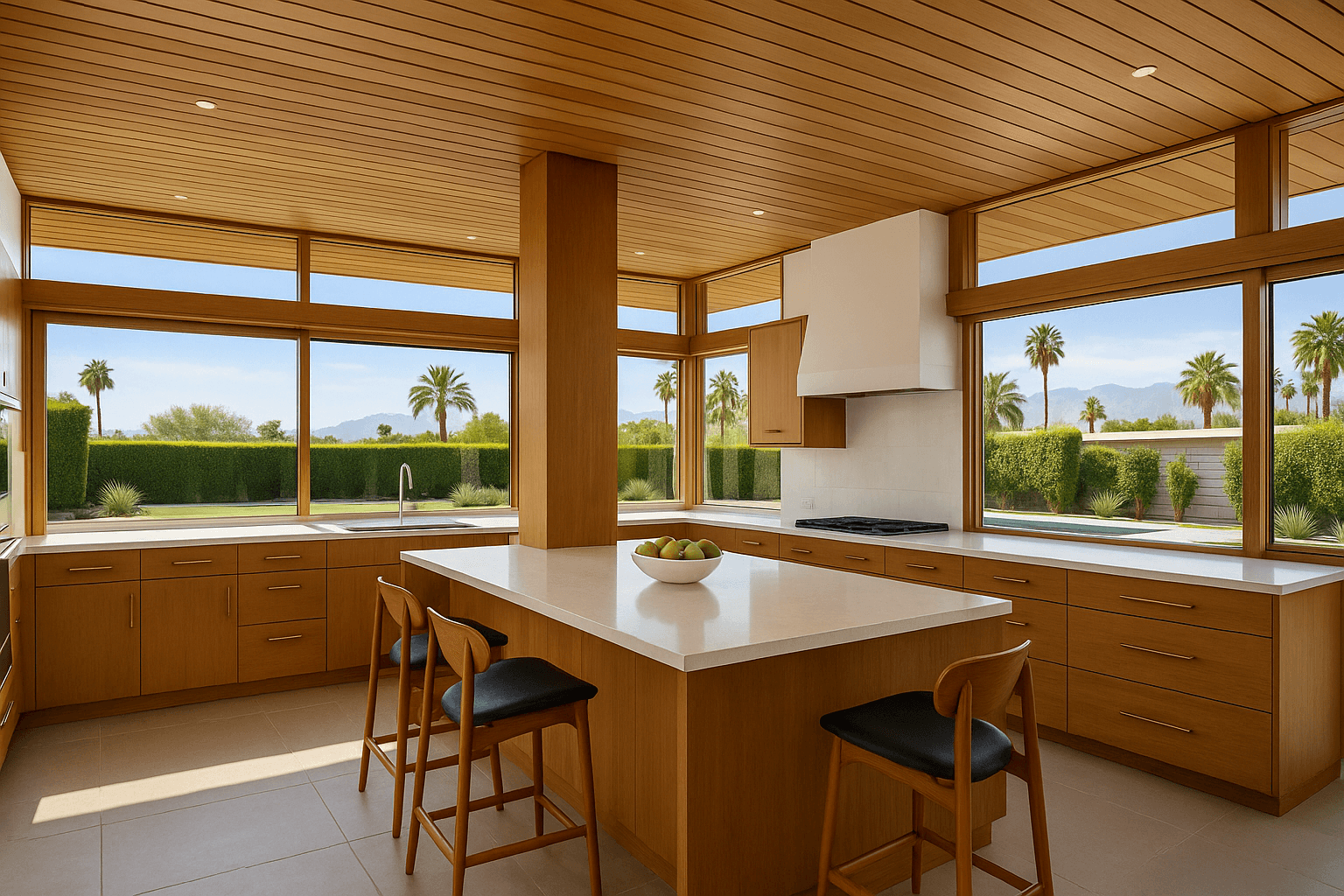 Mid-Century Modern House-interior kitchen view