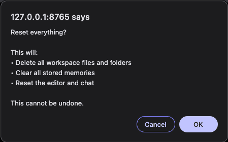 Clearing all stored preferences