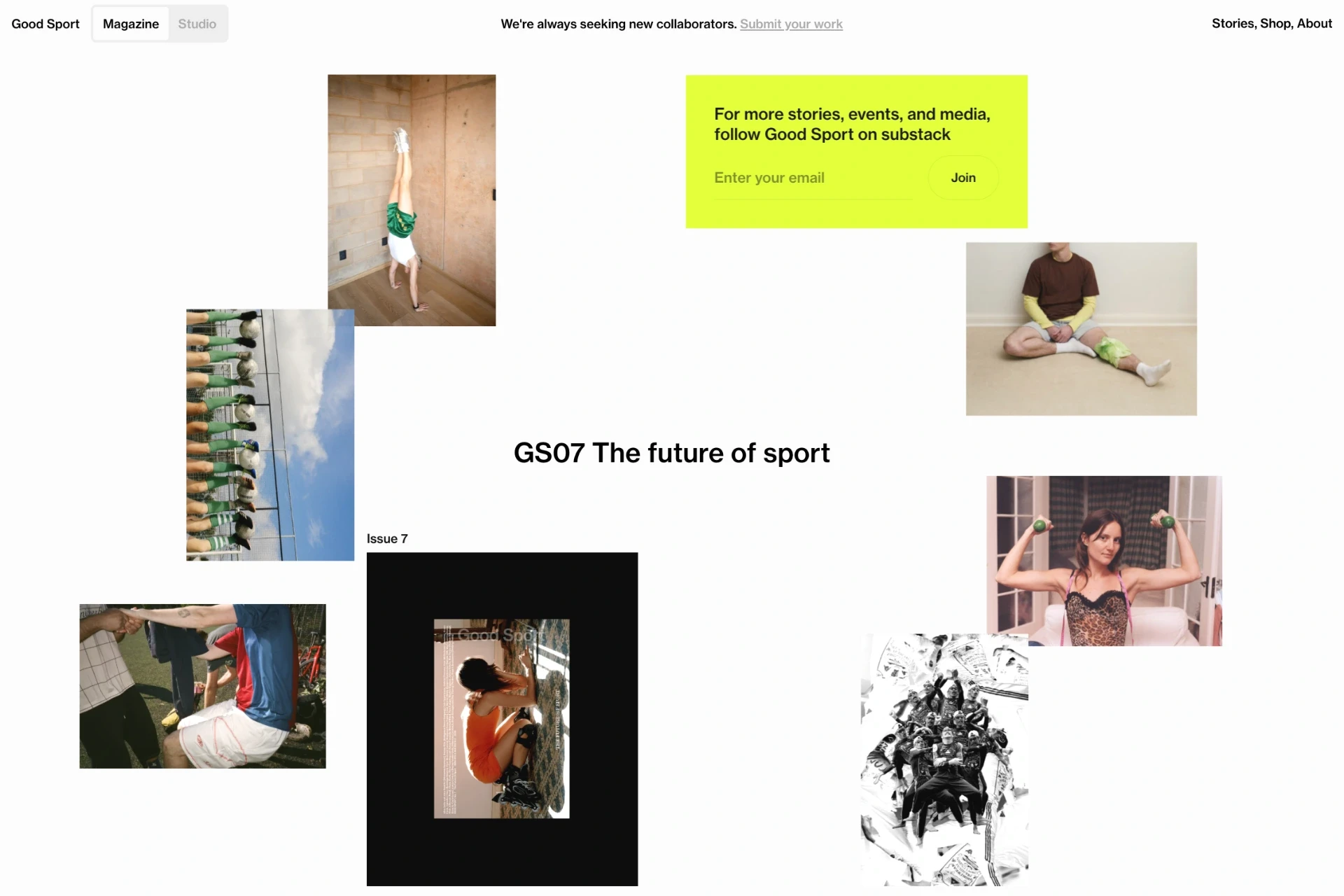 Screenshot of Good Sport Magazine website