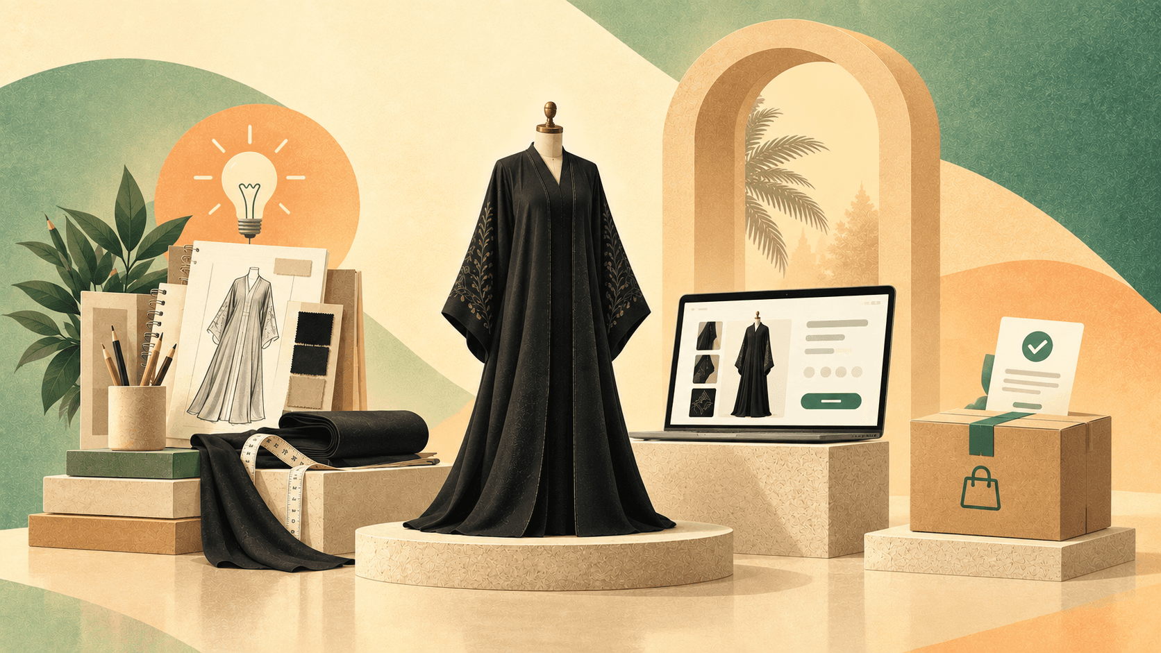 كيف أبدأ مشروع عبايات؟ من الفكرة إلى أول طلب