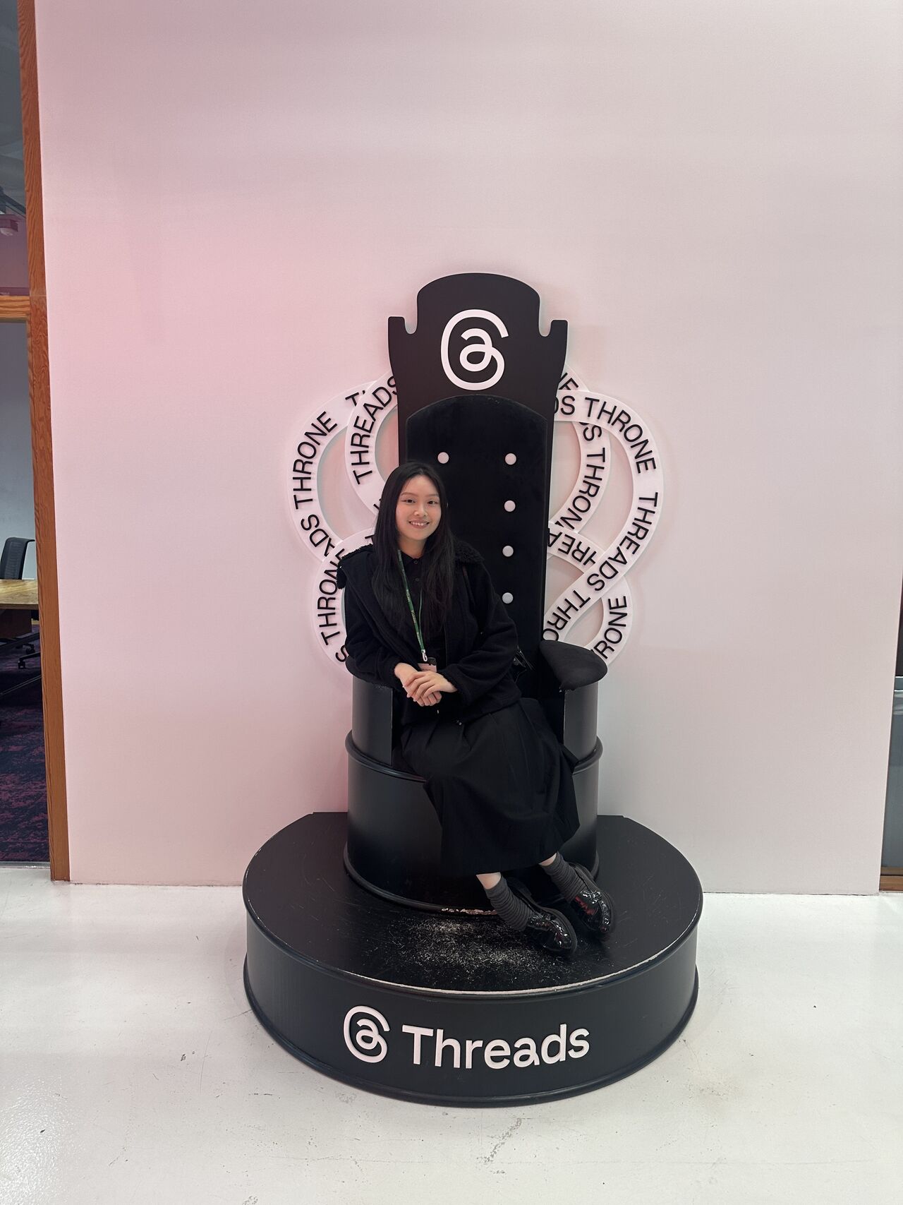 white oval shape with a black background