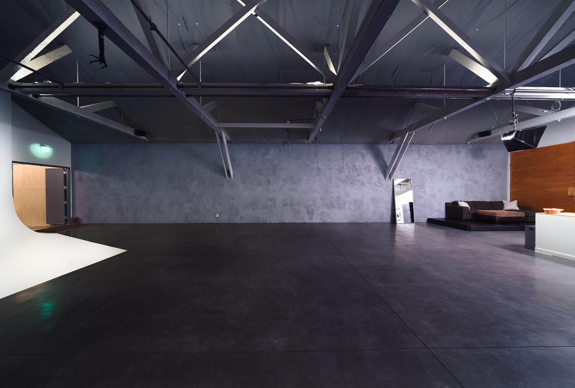 A profile angle of the Soundstage at Particle Studio in Seattle, WA