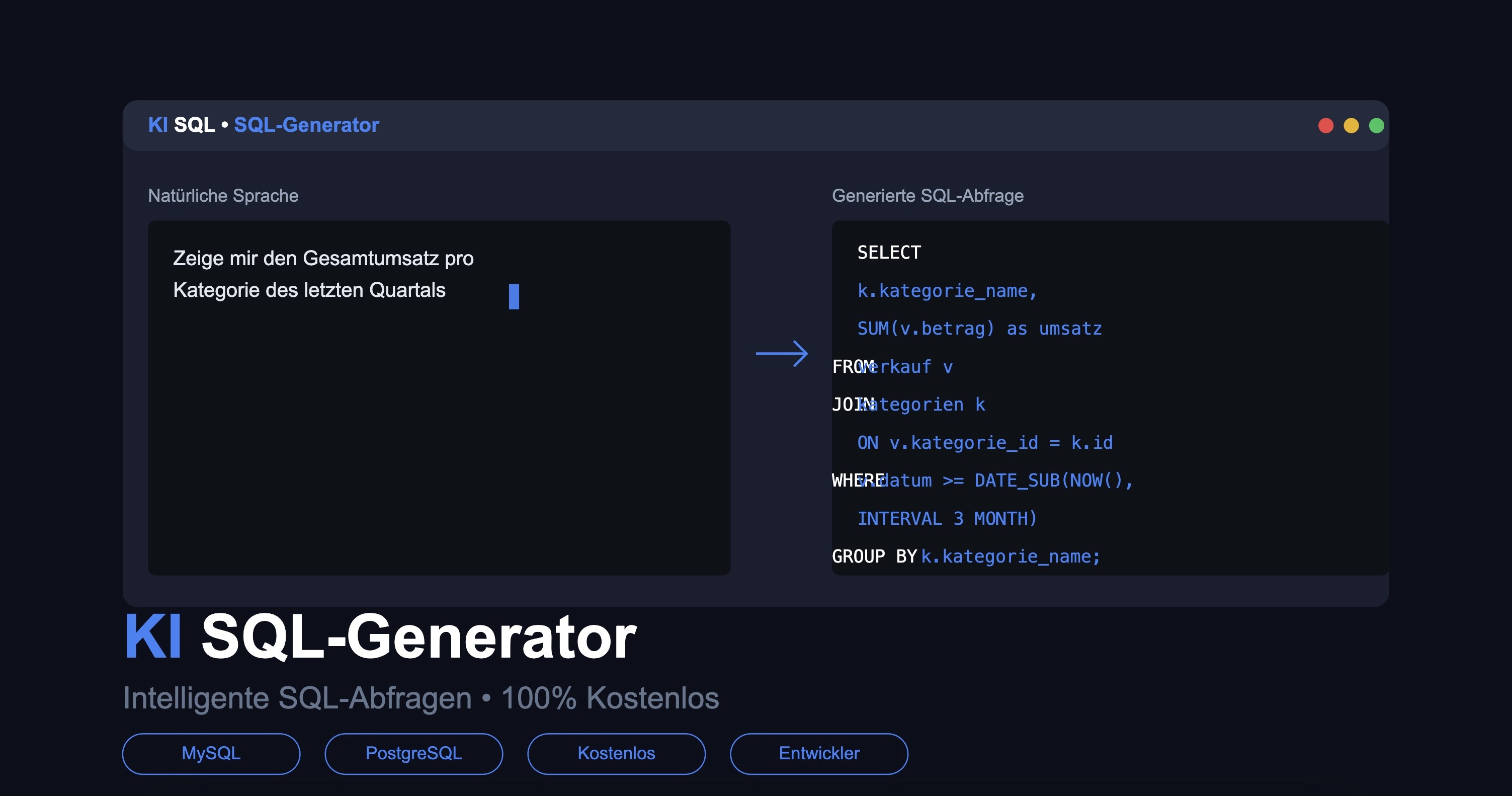 ki sql generator