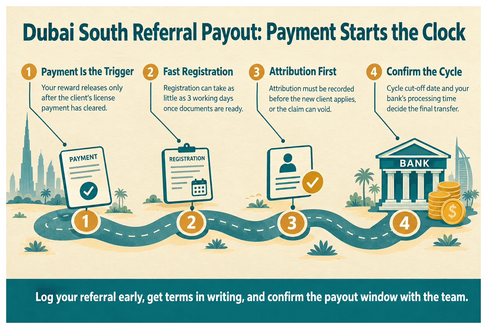 Infographic: How Long Does a Dubai South Referral Payout Take
