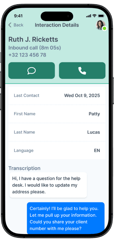 Mobile App for Amazon Connect screenshot