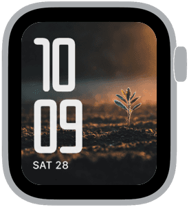 mustard seed Apple Watch face preview 3 featuring spring.