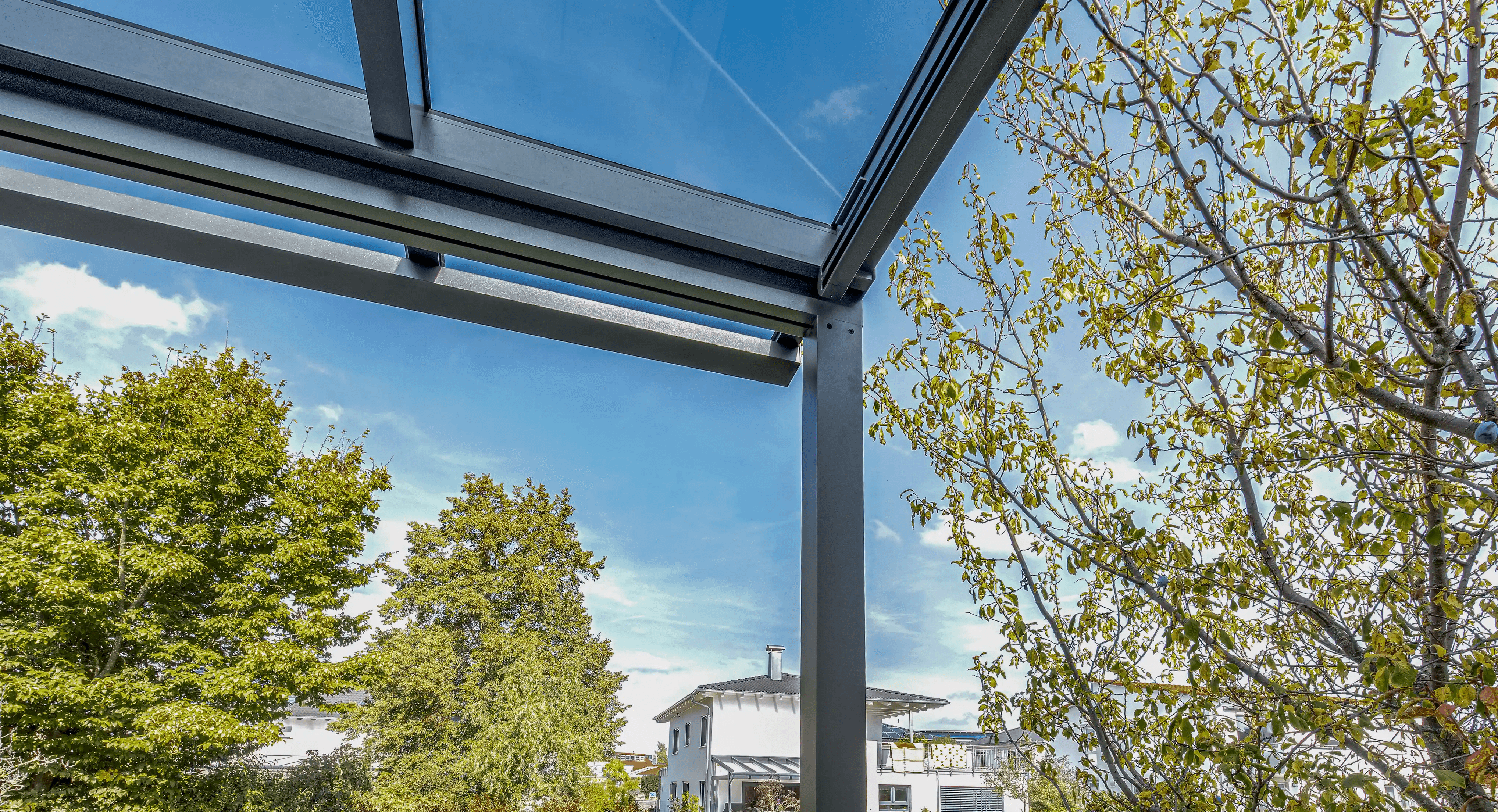 Terrassendach aus Ecke