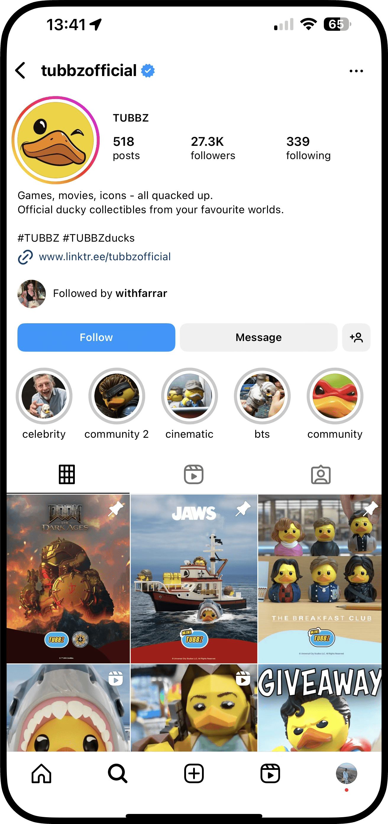 Tubbz Instagram feed
