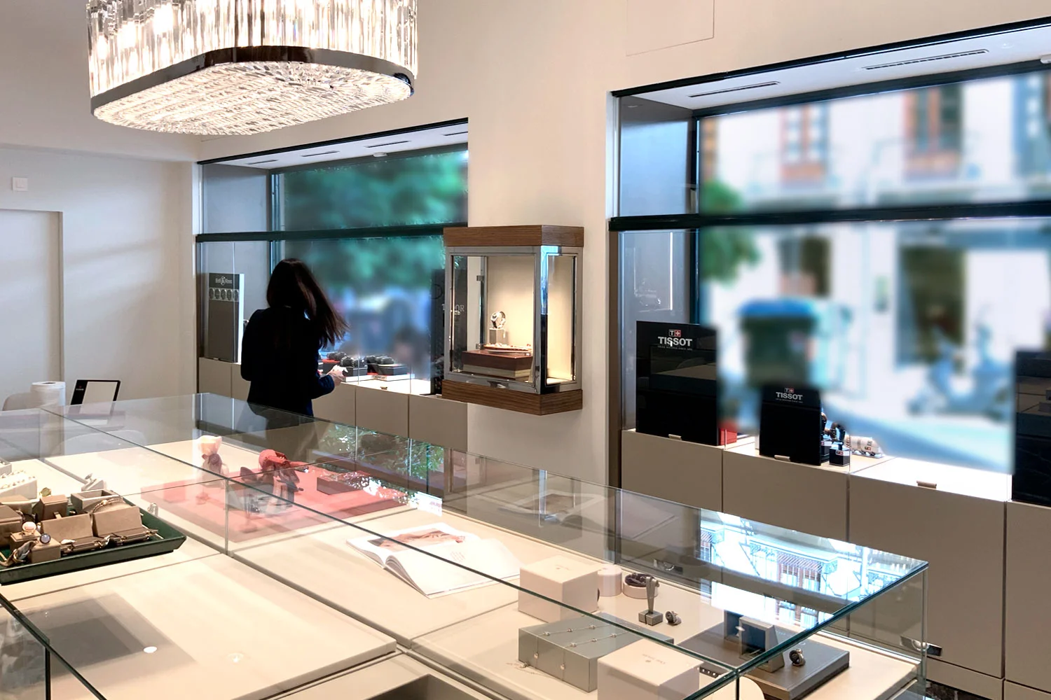 Young black woman with long dark hair outdoors