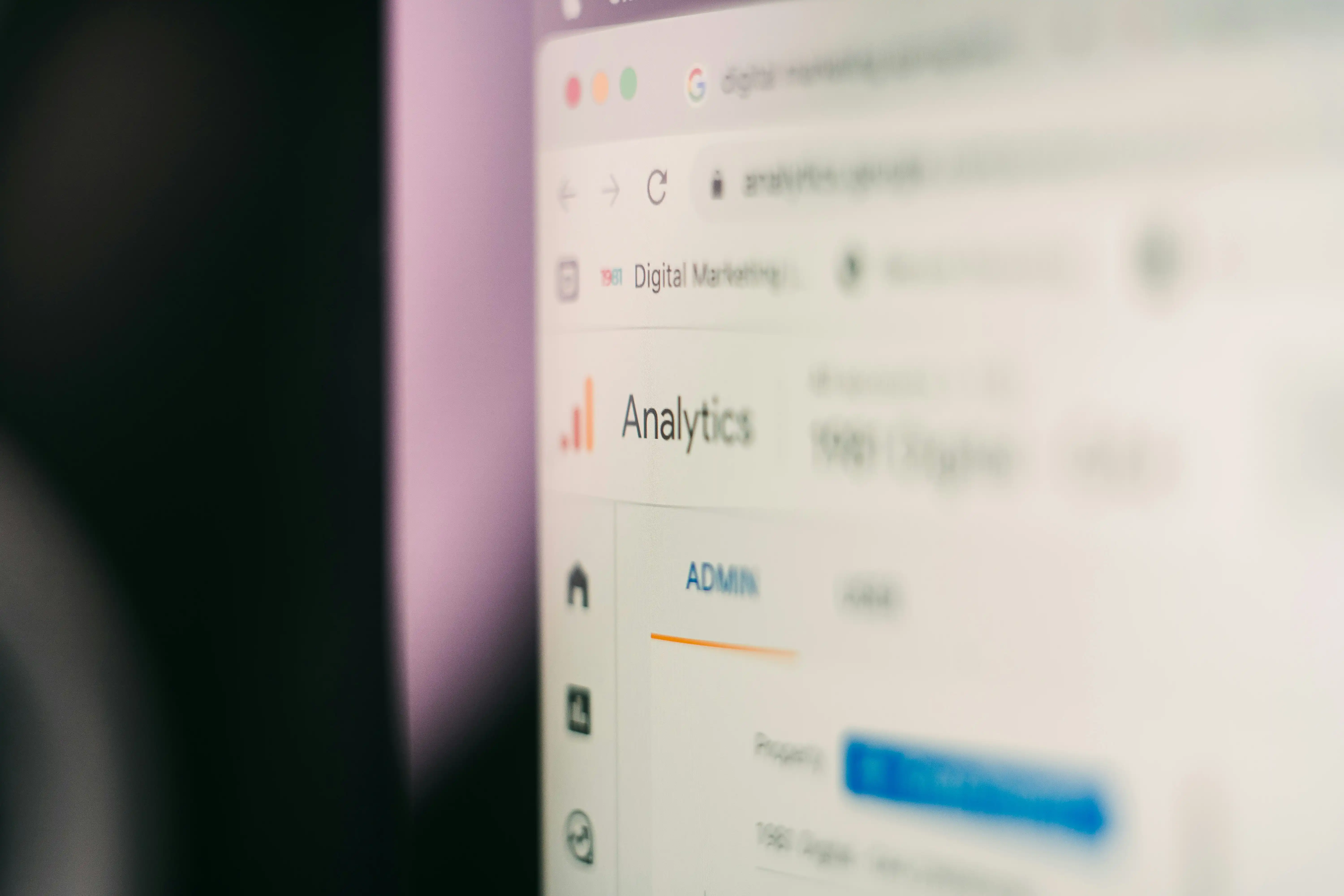 Analytics dashboard on a screen for paid advertising performance