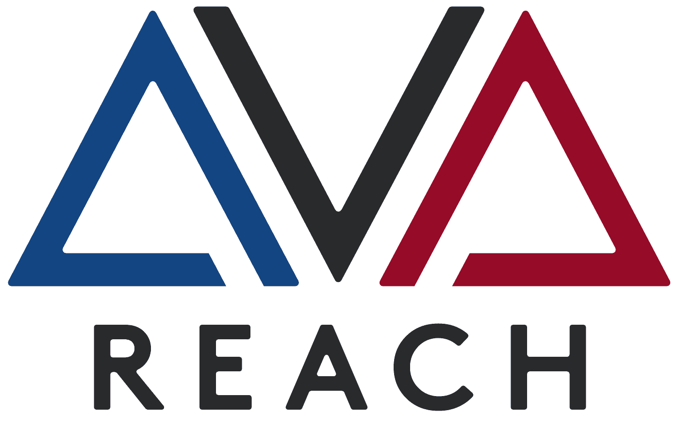 Elevate AVA Reach logo – the word Reach in bold lettering accompanied by the Elevate AVA branding, in the Elevate Platform Lifts colour scheme of red, blue, and dark grey