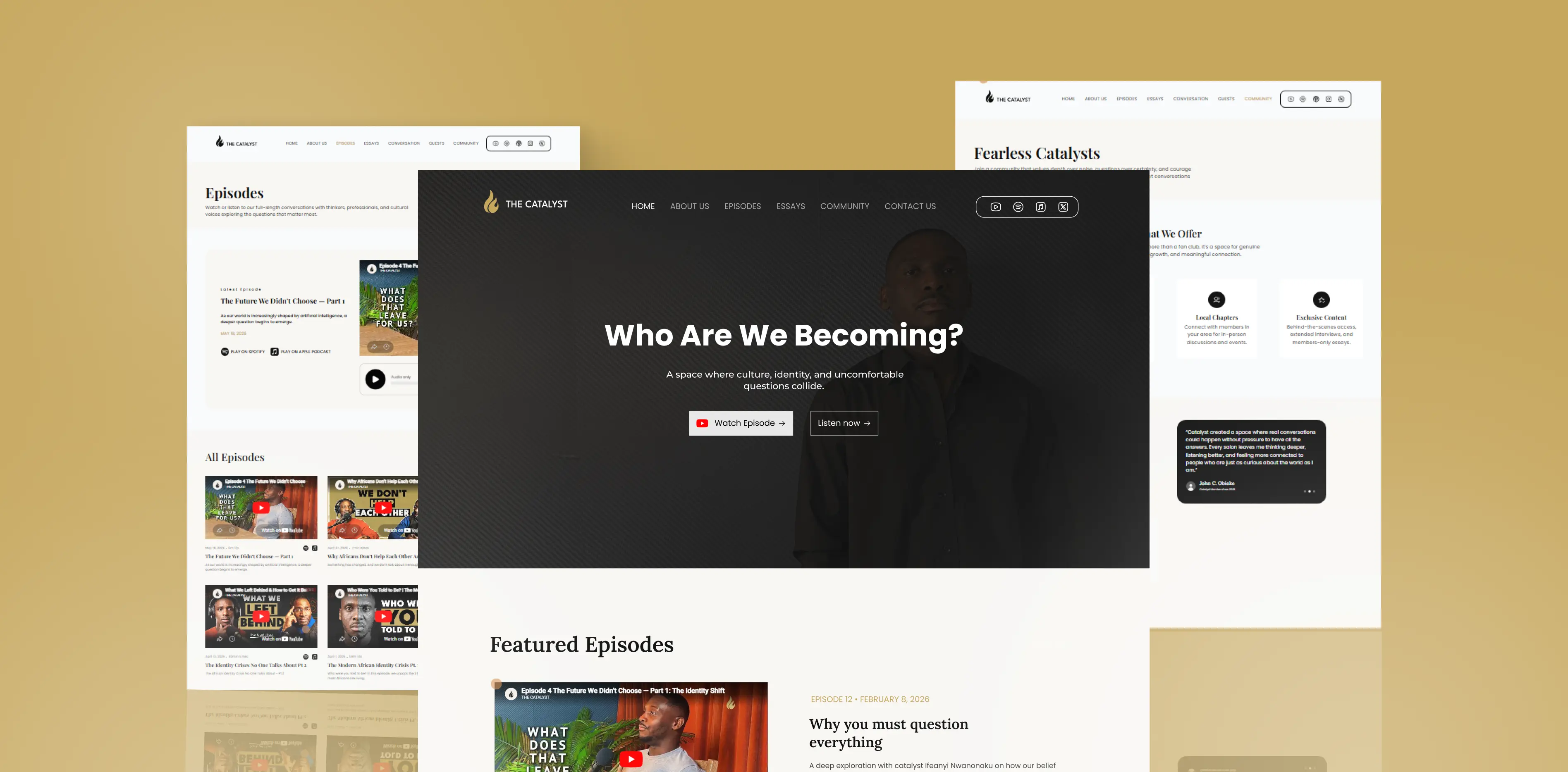 Banner image for The Catalyst World shocasing website landing page and product visuals.