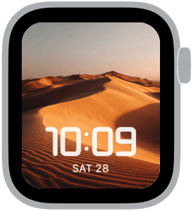 A selection from the Sunlit Dune Apple Watch face collection