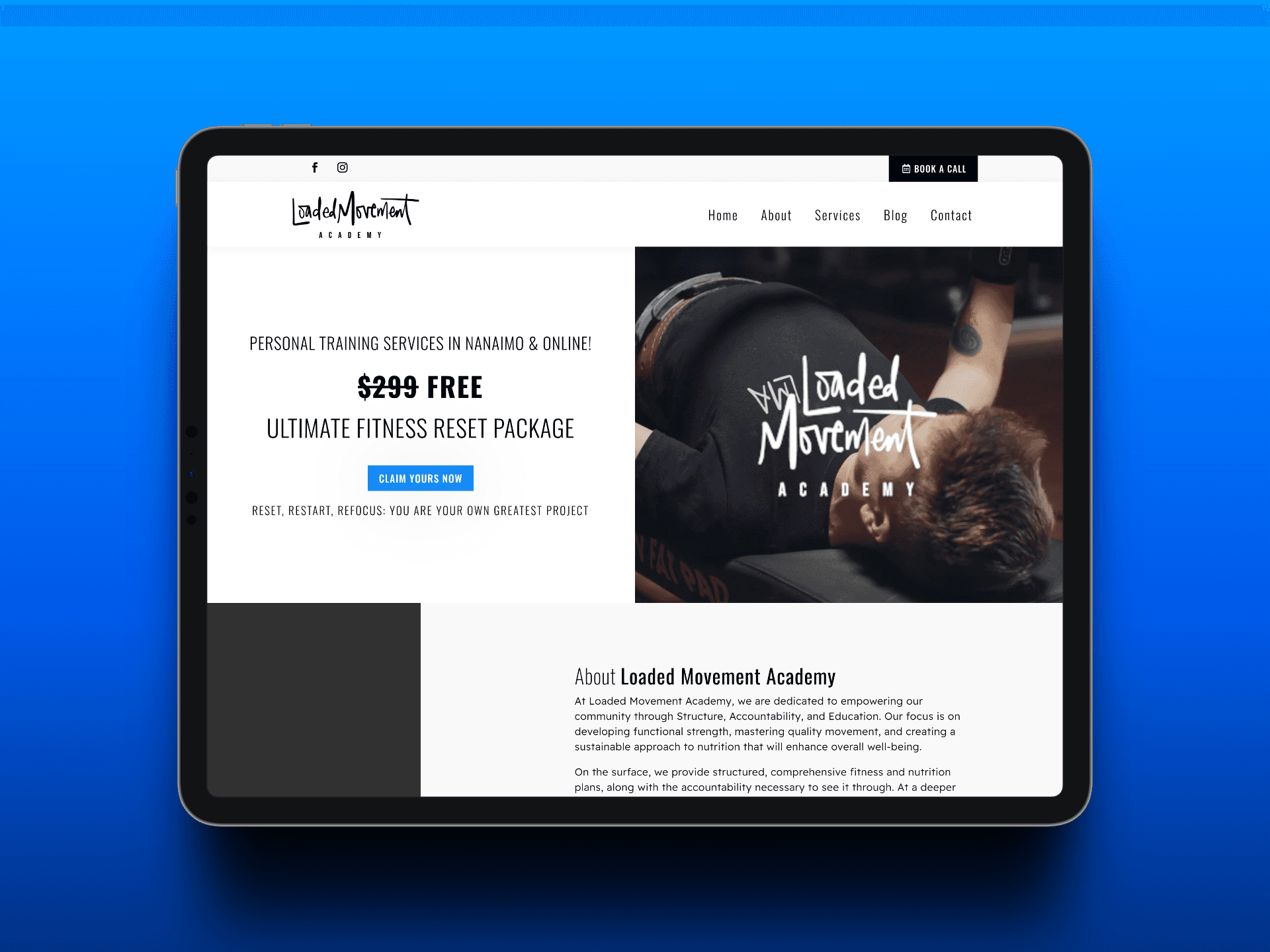 Loaded Movement Academy old website