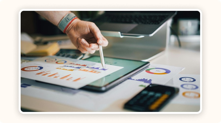 colorful financial chart