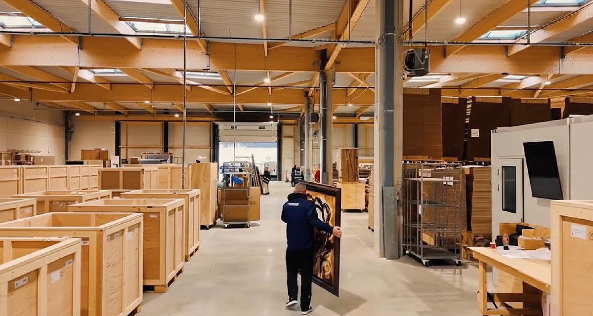 View of a packaging warehouse