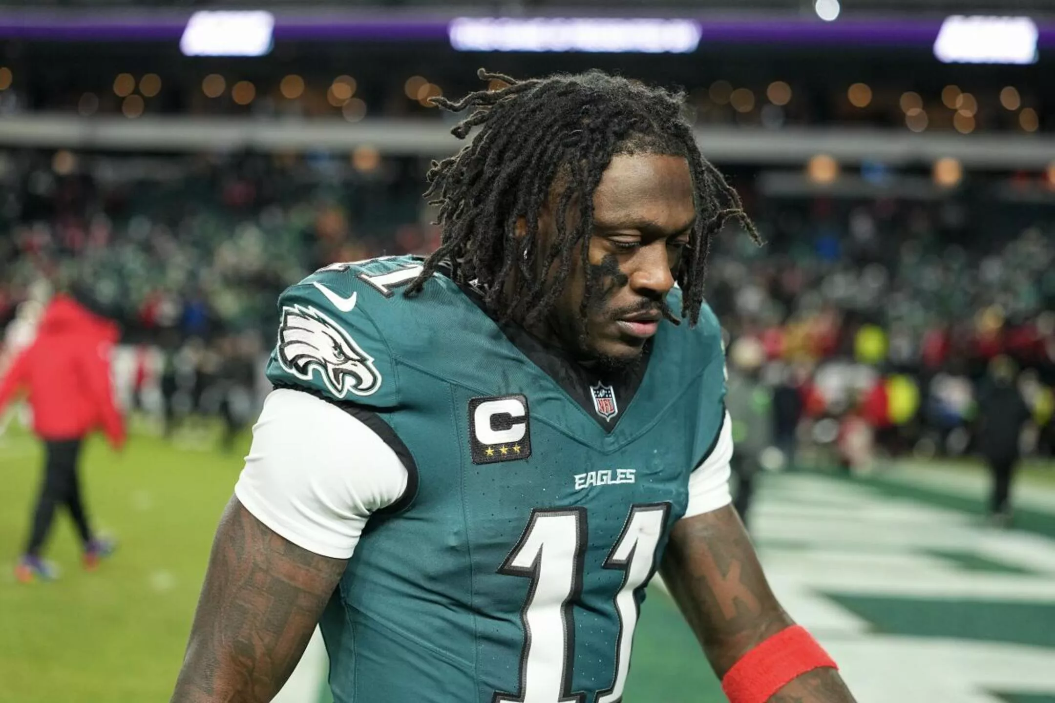 Nick Sirianni A.J. Brown sideline argument, Eagles sideline argument Wild Card, Nick Sirianni A.J. Brown argument explained, Eagles 49ers Wild Card loss, A.J. Brown drops vs 49ers, Eagles playoff loss 2025, Eagles offensive struggles 2025, Kevin Patullo Eagles offense, Eagles offensive regression 2025, Nick Sirianni postgame comments, A.J. Brown playoff performance, Eagles locker room issues, Eagles sideline confrontation video, Lincoln Financial Field Wild Card game, Eagles offense under microscope, Eagles coaching questions offseason, A.J. Brown media silence, Eagles playoff collapse, Eagles offense vs 49ers, Nick Sirianni leadership criticism