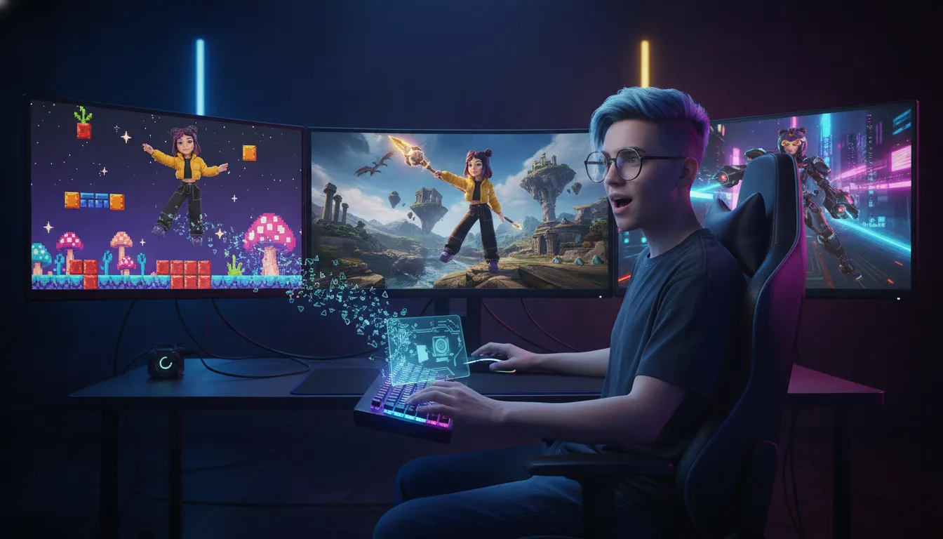 The same expressive avatar appearing across different digital worlds