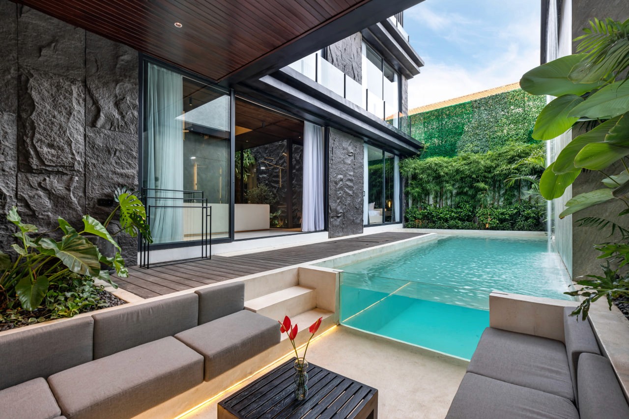 3-bedroom designer villa with rooftop in Canggu
