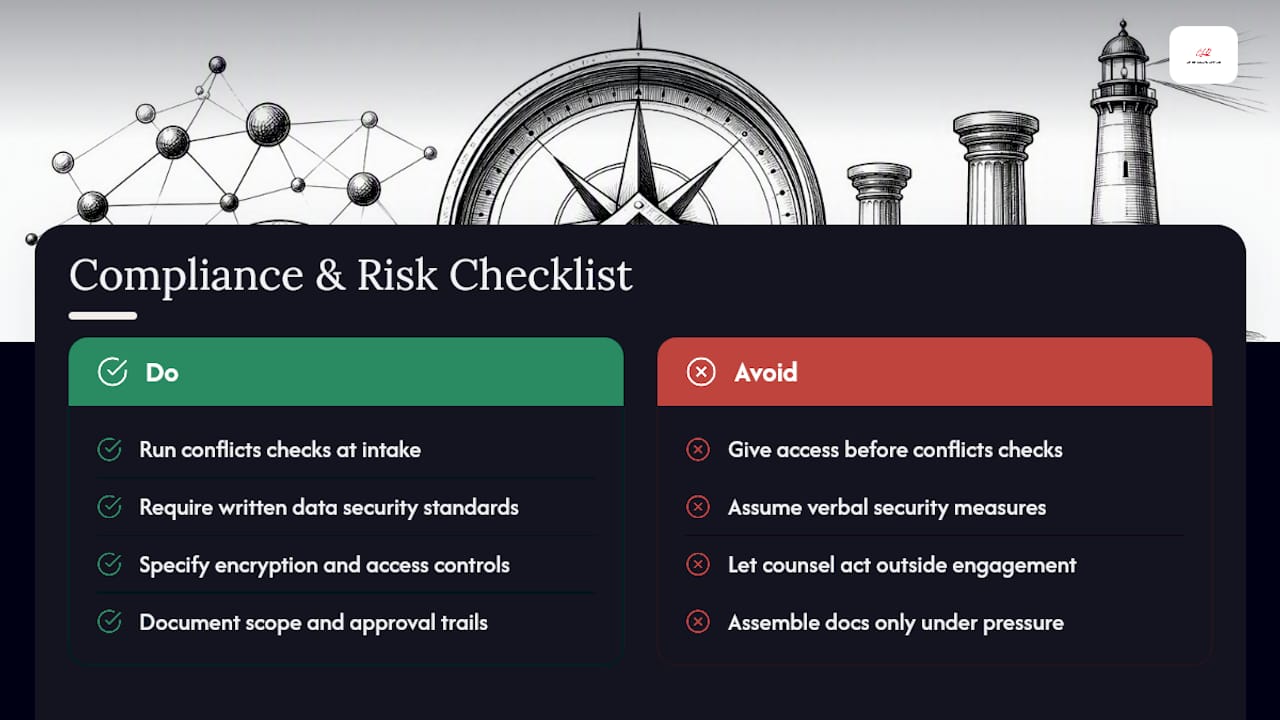 Compliance and Risk Management Considerations for Outside Counsel — overview diagram