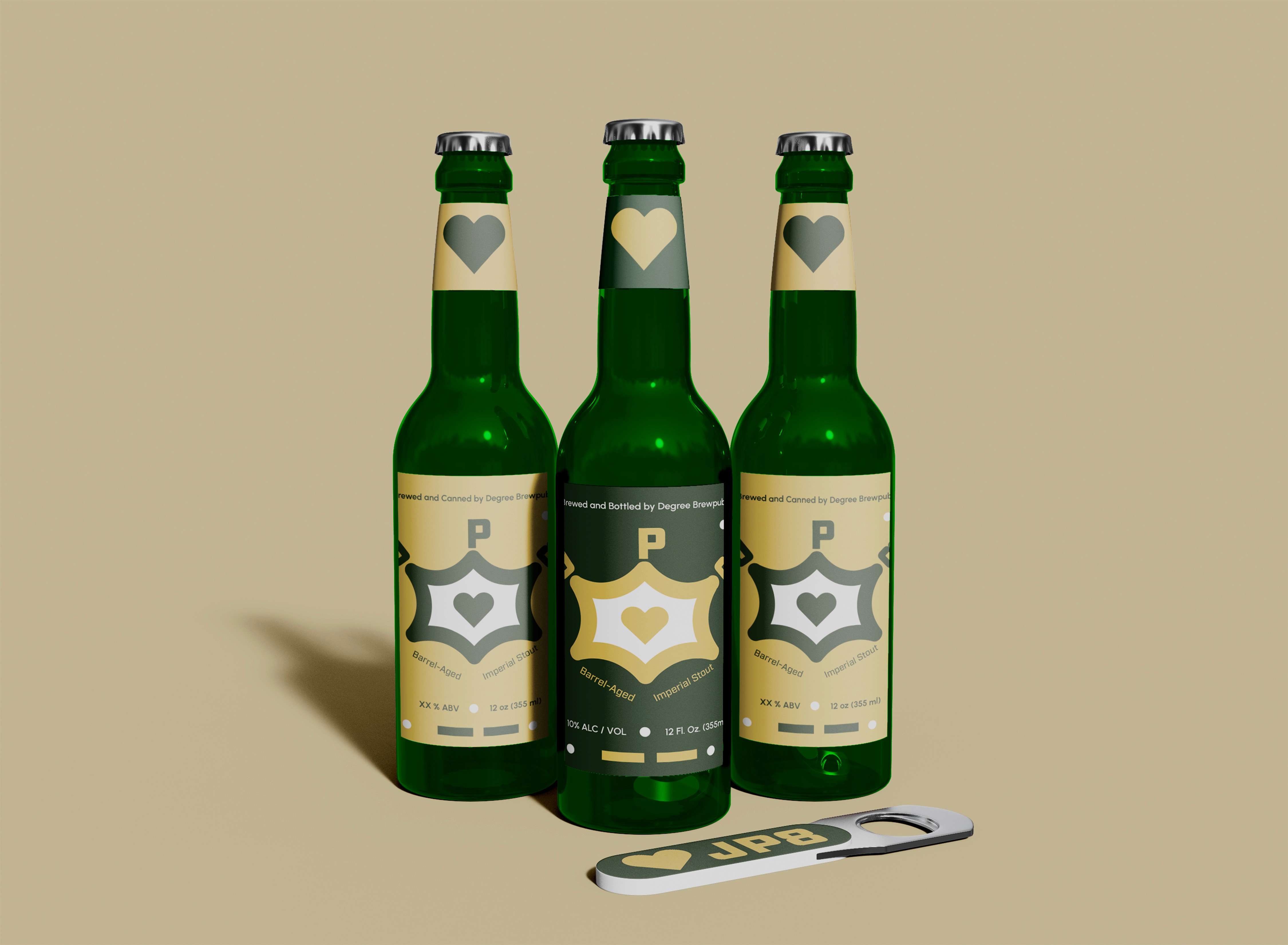 JP8 Beer Bottle Product Design