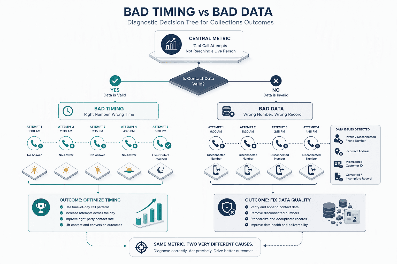 Illustration for Diagnosing the Real Problem: Metrics That Distinguish Bad Timing from Bad Data