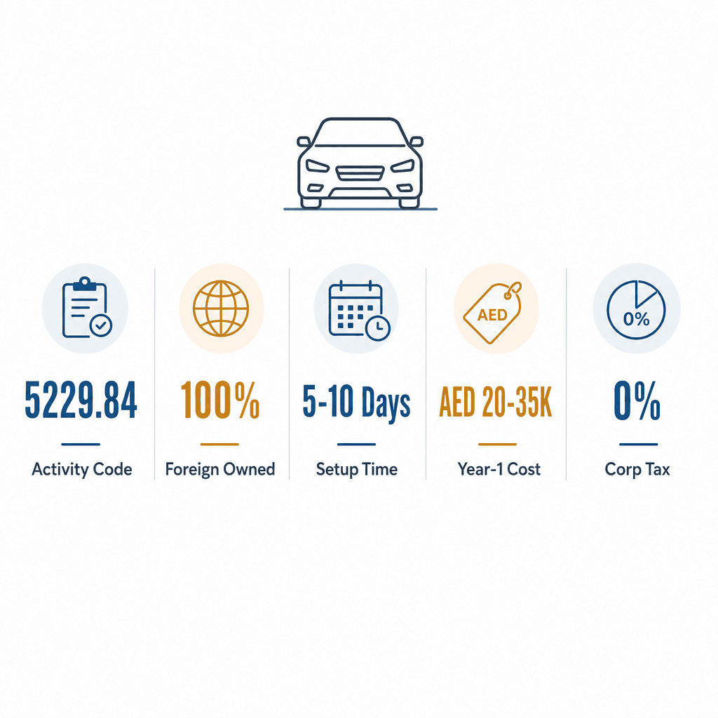 Infographic: How to Get a Car Guarantee Extension Services Business License in Dubai