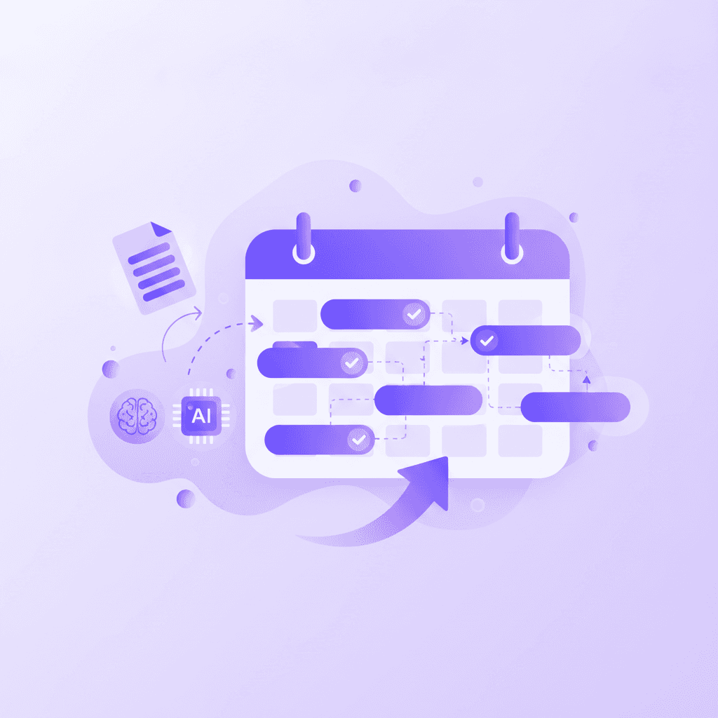 AI analyzing a syllabus to create a chronological study timeline