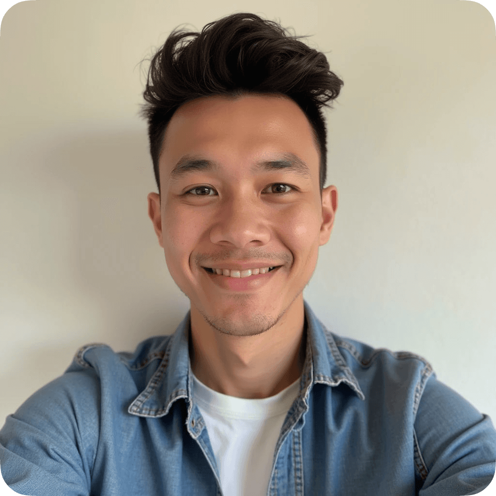 Asian professional reviewing digital financial dashboard