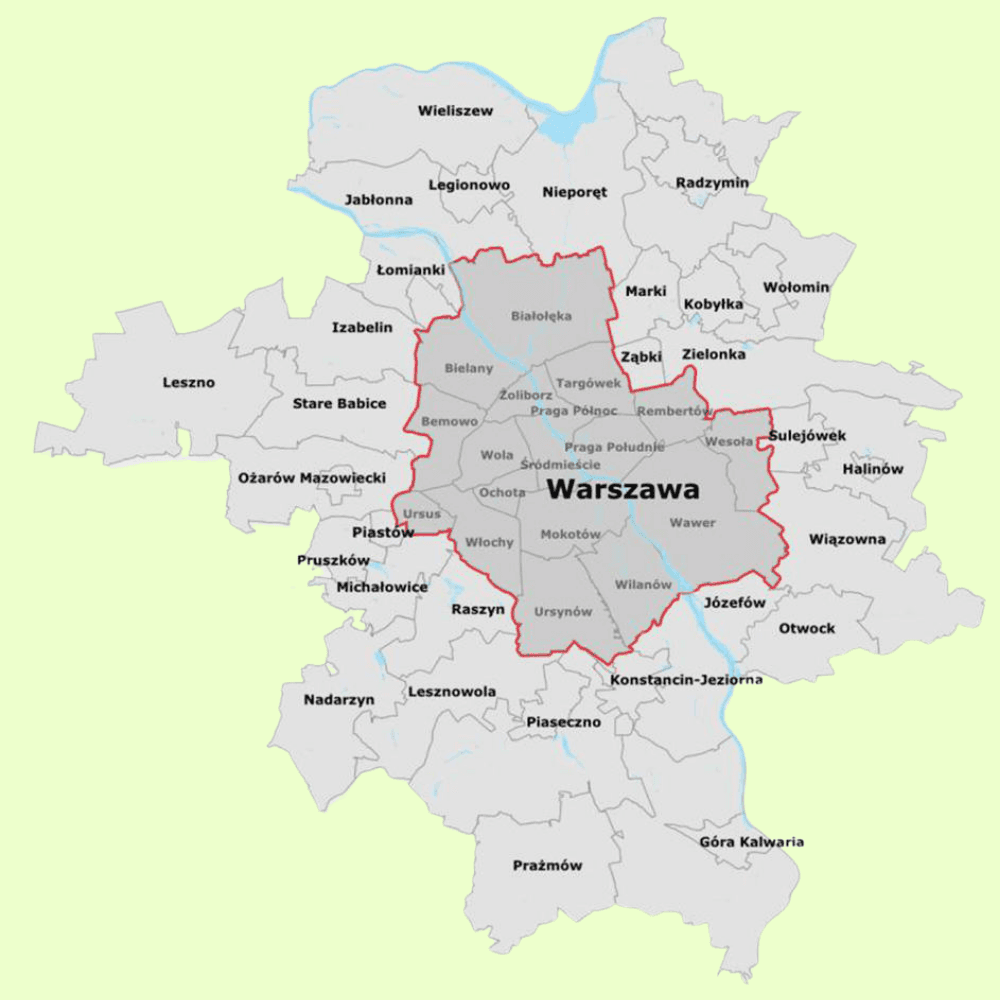 Warszawa mapa