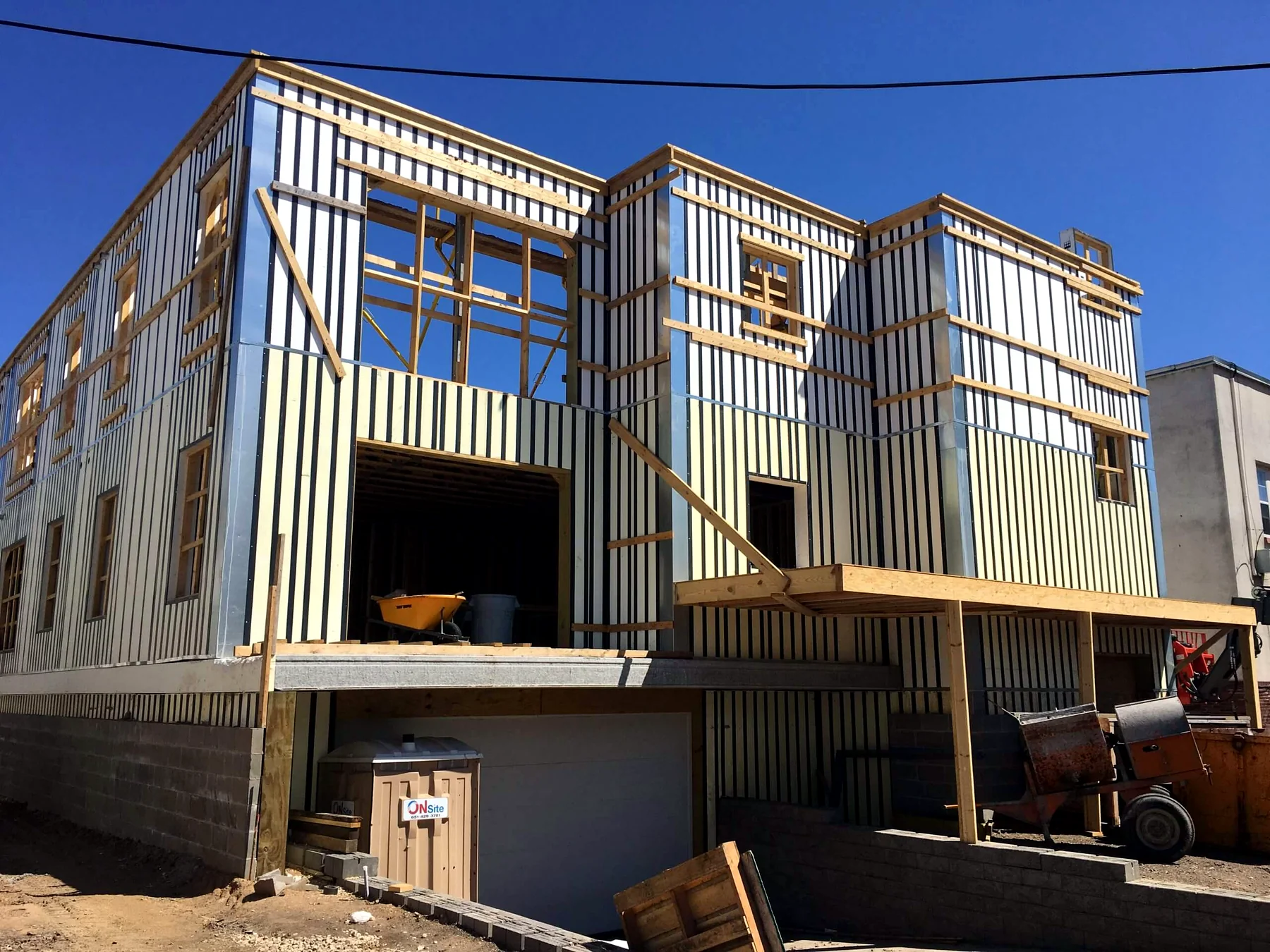 A condo building in Minnesota under construction being built with ICF