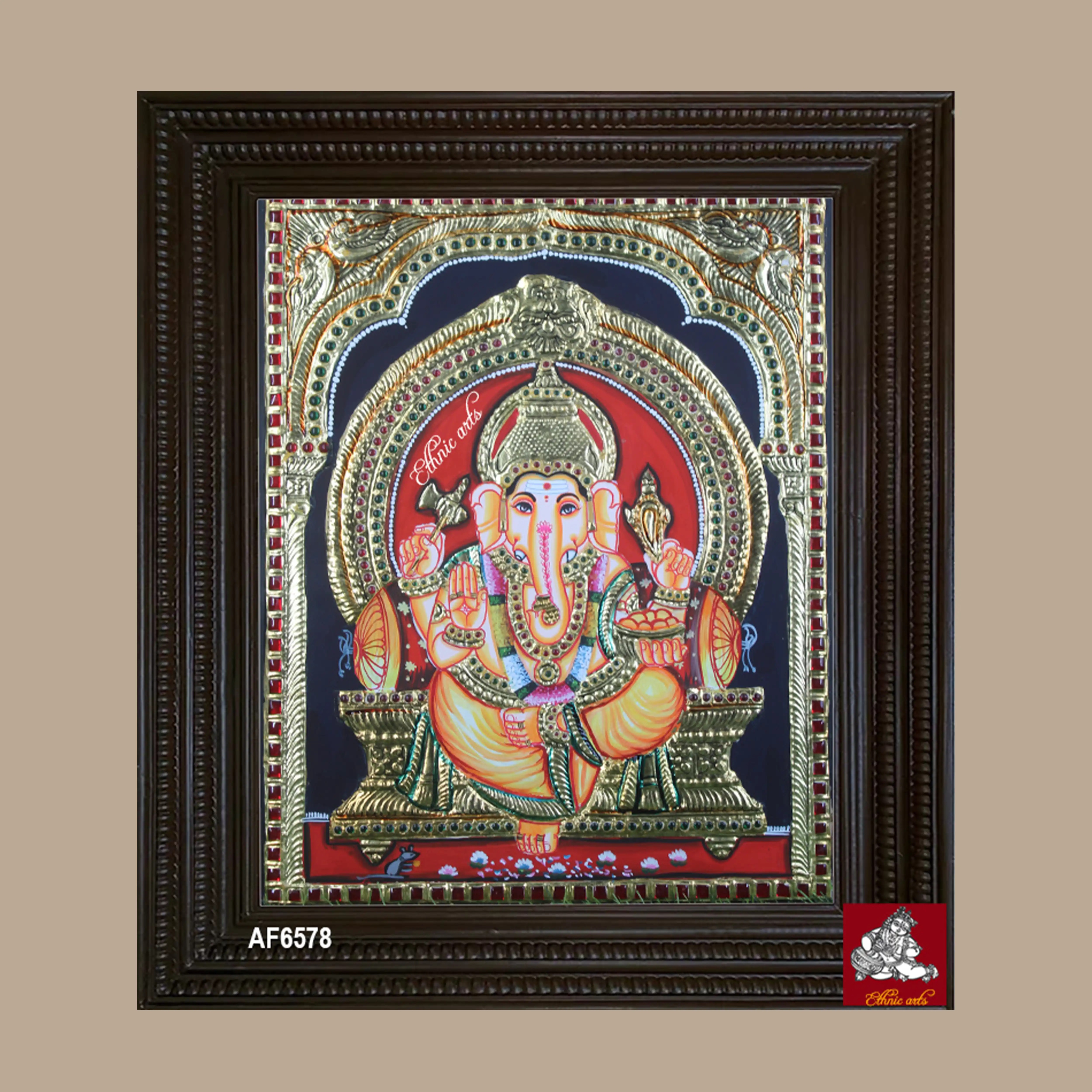 Tanjore painting of Lord Ganesha