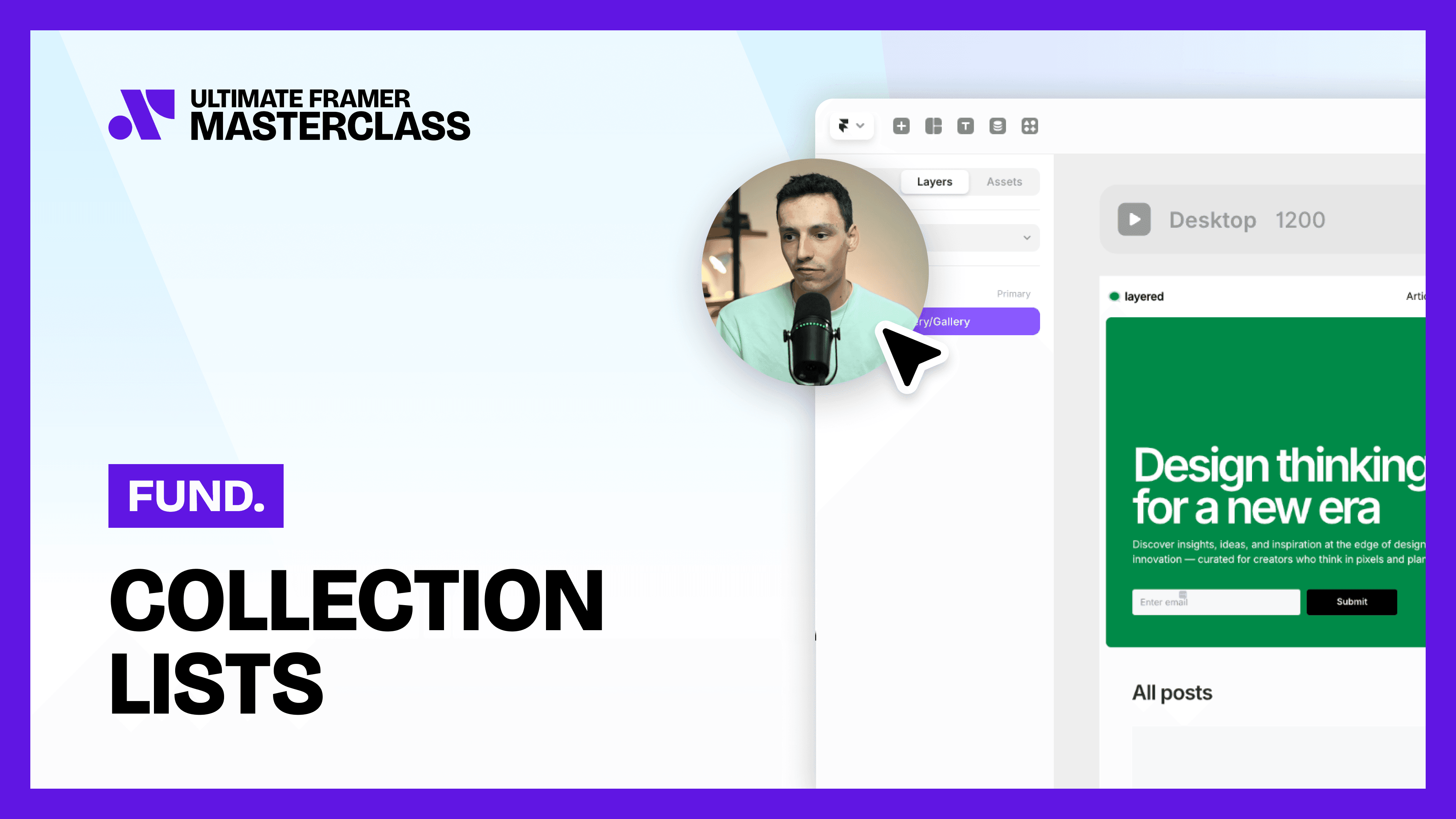 Collection Lists in Framer lesson card