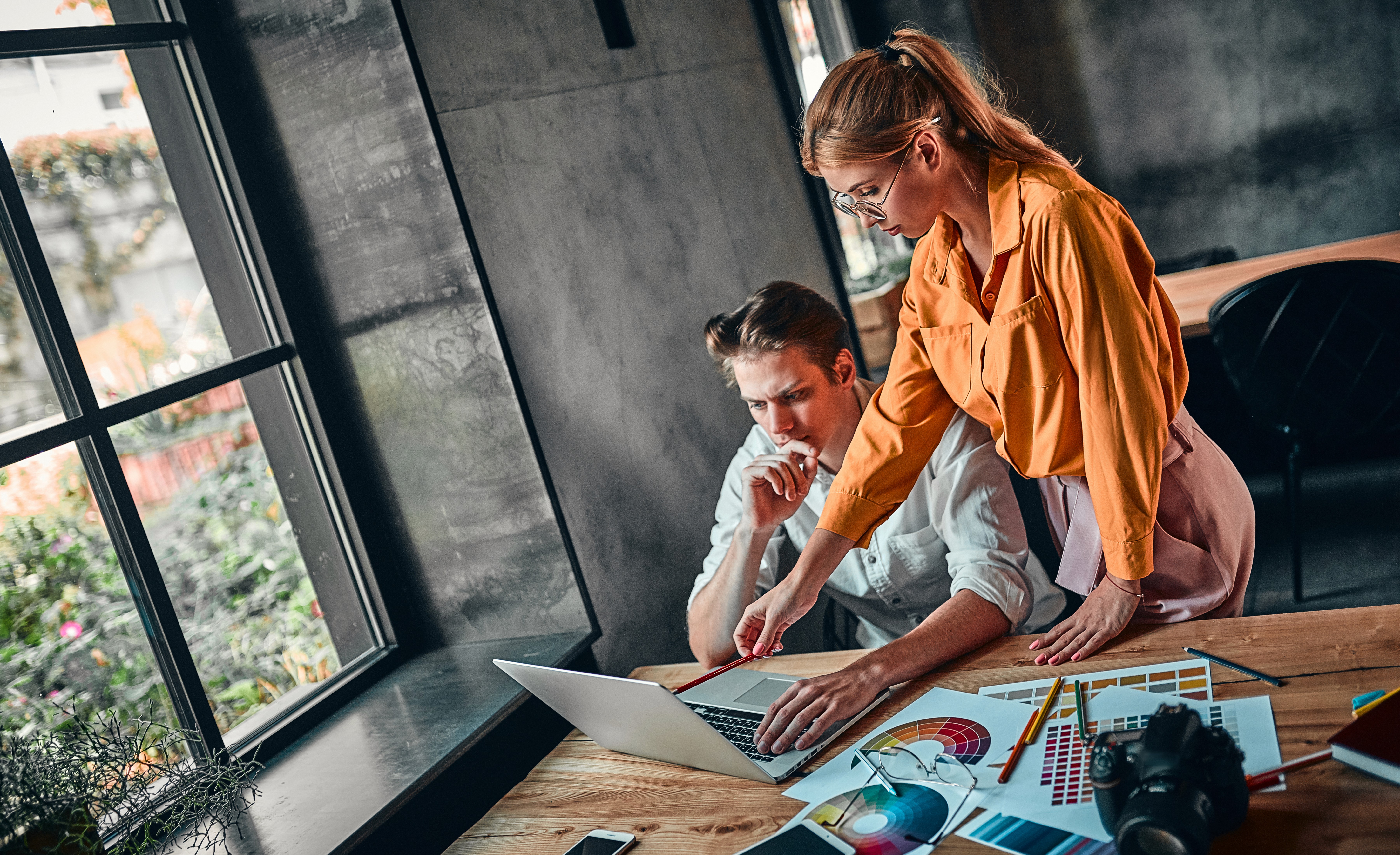 Rear view of black car