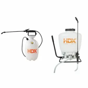 handheld sprayer with a long nozzle, hose, and adjustable strap